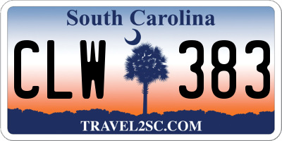 SC license plate CLW383