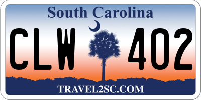 SC license plate CLW402