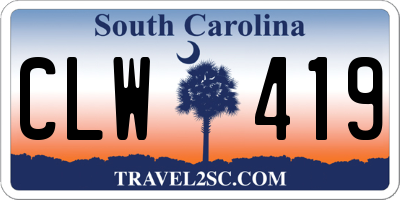 SC license plate CLW419