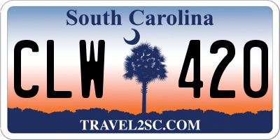 SC license plate CLW420