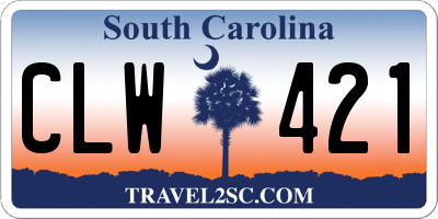 SC license plate CLW421