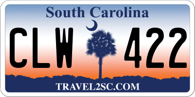 SC license plate CLW422