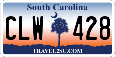 SC license plate CLW428