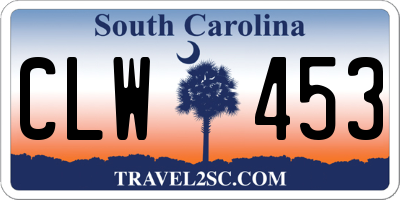 SC license plate CLW453