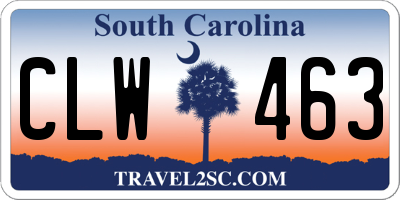 SC license plate CLW463