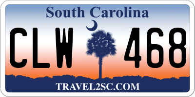 SC license plate CLW468