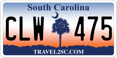 SC license plate CLW475