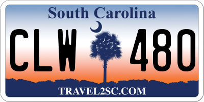 SC license plate CLW480