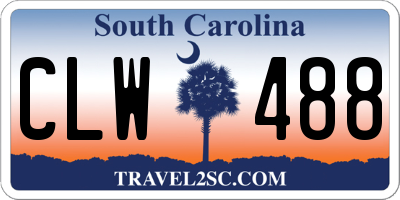 SC license plate CLW488