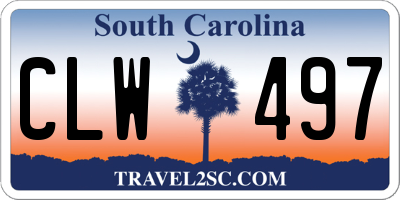 SC license plate CLW497
