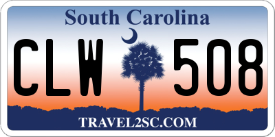 SC license plate CLW508