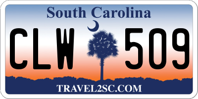 SC license plate CLW509