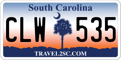 SC license plate CLW535