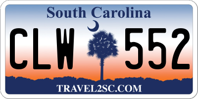 SC license plate CLW552