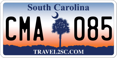 SC license plate CMA085