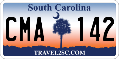 SC license plate CMA142