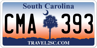 SC license plate CMA393