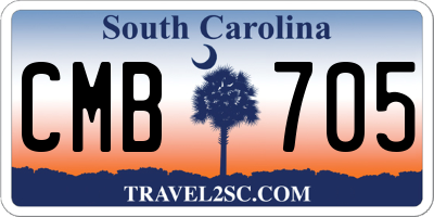 SC license plate CMB705
