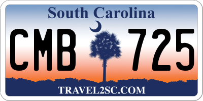 SC license plate CMB725