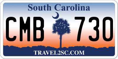SC license plate CMB730