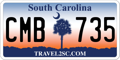 SC license plate CMB735