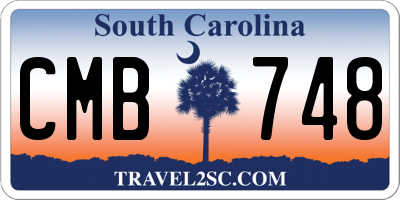 SC license plate CMB748