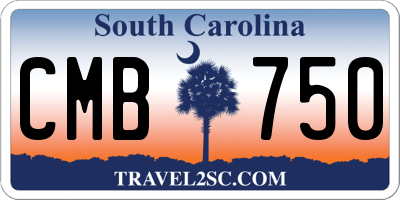 SC license plate CMB750