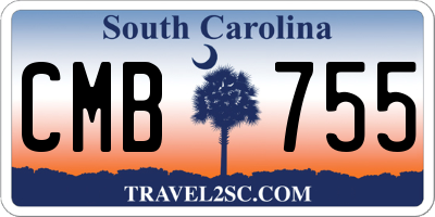 SC license plate CMB755