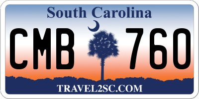 SC license plate CMB760