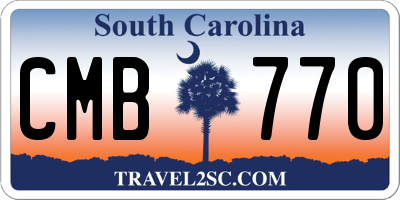 SC license plate CMB770