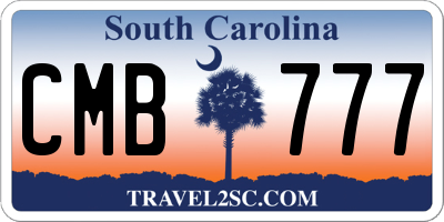 SC license plate CMB777