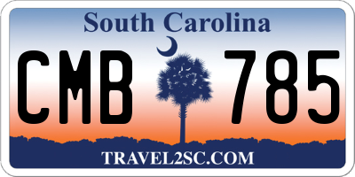 SC license plate CMB785