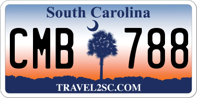 SC license plate CMB788