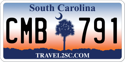SC license plate CMB791