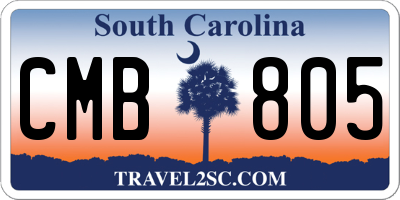 SC license plate CMB805