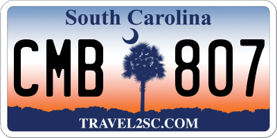 SC license plate CMB807