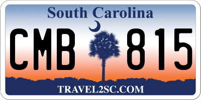 SC license plate CMB815