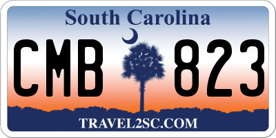 SC license plate CMB823