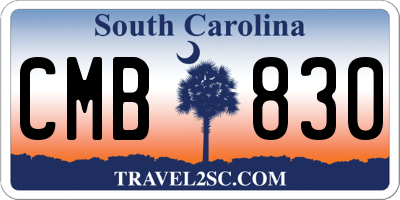 SC license plate CMB830