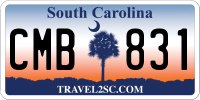SC license plate CMB831
