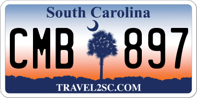SC license plate CMB897