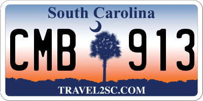 SC license plate CMB913