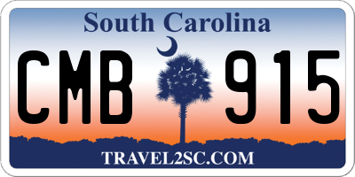 SC license plate CMB915