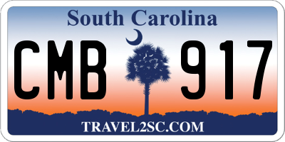 SC license plate CMB917