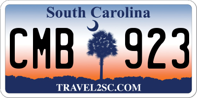 SC license plate CMB923