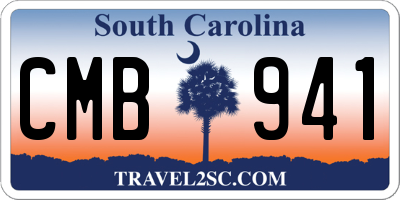 SC license plate CMB941