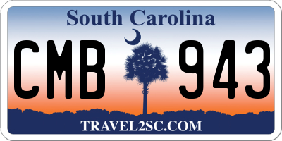 SC license plate CMB943