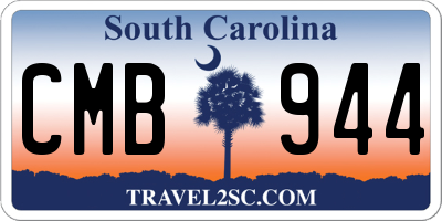 SC license plate CMB944