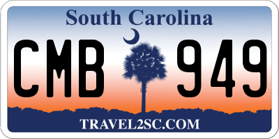 SC license plate CMB949