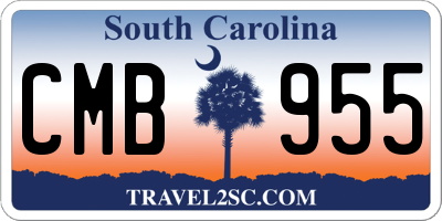 SC license plate CMB955